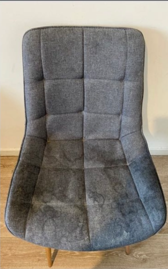 Avant nettoyage chaise grise - Shampooclean